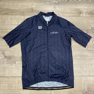 Giordana Elite Cycling Miami Jersey Mens XXL Blue Short Sleeve Full Zip Italy